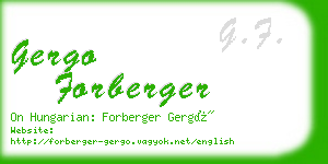 gergo forberger business card